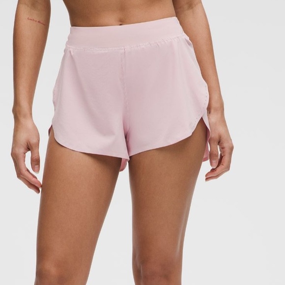 Light Pink Lululemon Fast and Free High-Rise Classic-fit Split Short 3” - Picture 5 of 5